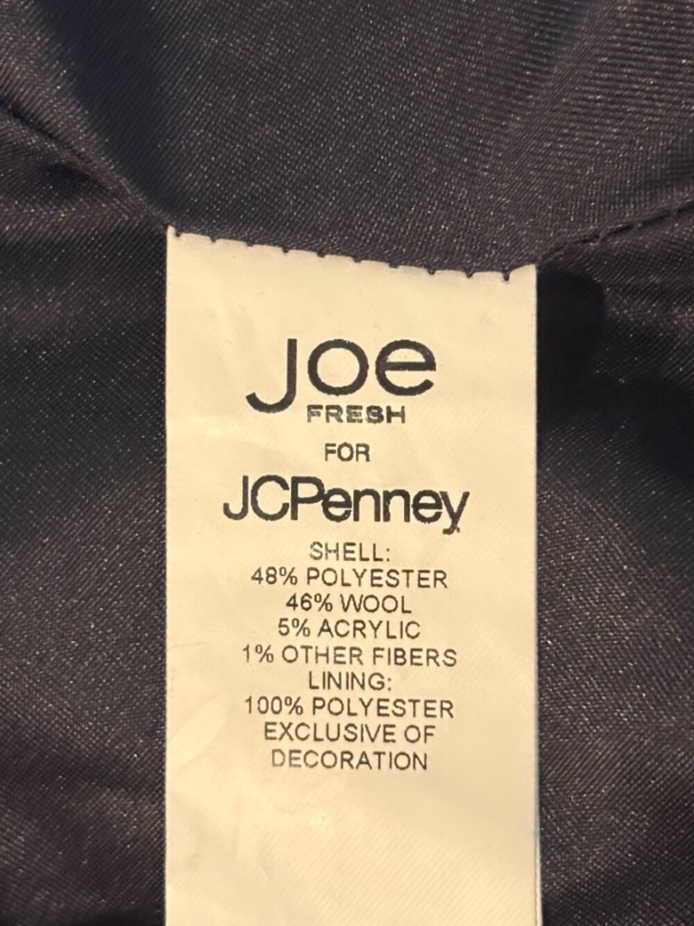 Joe Fresh for JCPenney Navy Tweed Fringe Jacket Size 10 NWT - Picture 5 of 7